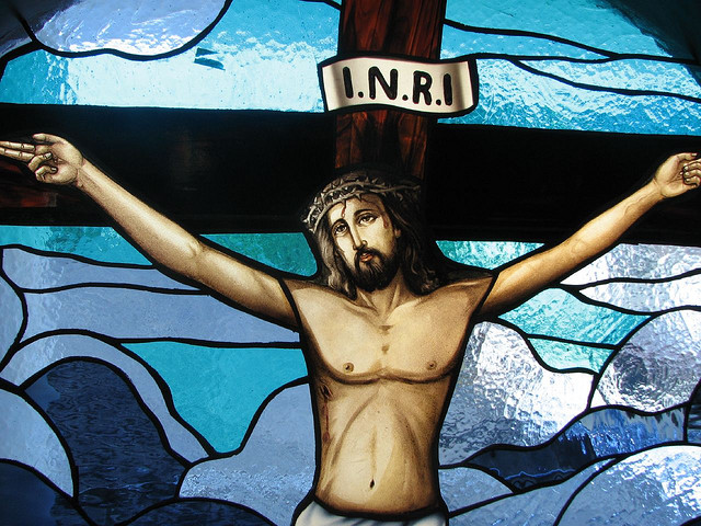 Jesus Christ On The Cross mural from Christ The King Church in Ettumanoor