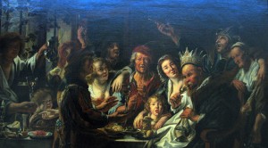 Workshop of Jacob Jordaens (1593-1678) The Feast of the Epiphany, c. 1639-1640 oil on canvas