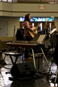 Kristen Gilles leading worship at Fall 2010 Sojourn Women's Conference, at Sojourn's East campus