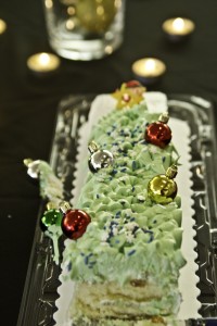 Home-made Christmas tree cake from Sojourn Church Women's Gift Exchange