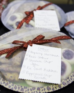 Sojourn Women's Gift Exchange baked goods with recipe