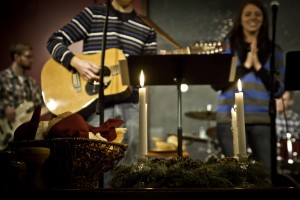 Advent Candles At Sojourn Worship Service