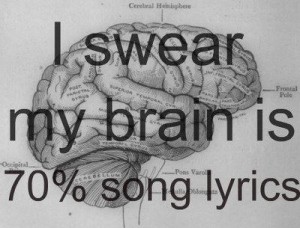 I Swear, My Brain Is 70% Song Lyrics artwork accompanying short article on songwriting