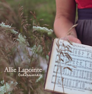 Cover art for "Treasures" CD by singer-songwriter/worship leader Allie Lapointe