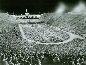 Over 100,000 people at the L.A. Coliseum in 1963 for a Billy Graham Crusade