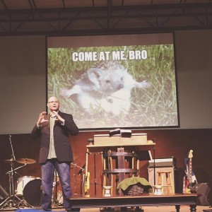 Bobby Gilles preaching -colossians-fox-hedgehod