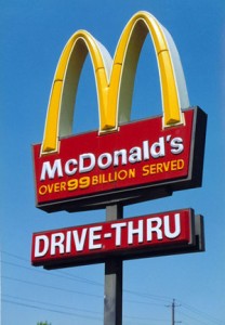 McDonald's road sign