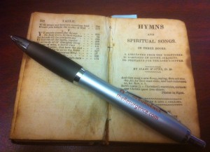 Isaac Watts hymnal, printed 1822